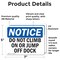 Signmission Do Not Climb On Or Jump Off Dock, 7 in W x Rectangle, Vinyl Decal OS-2PACK-NS-D-57-L-15421 - alternate 5